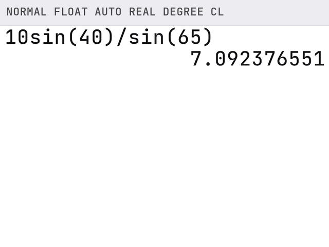 TI-84 screen after these steps: a ≈ 7.092376551.